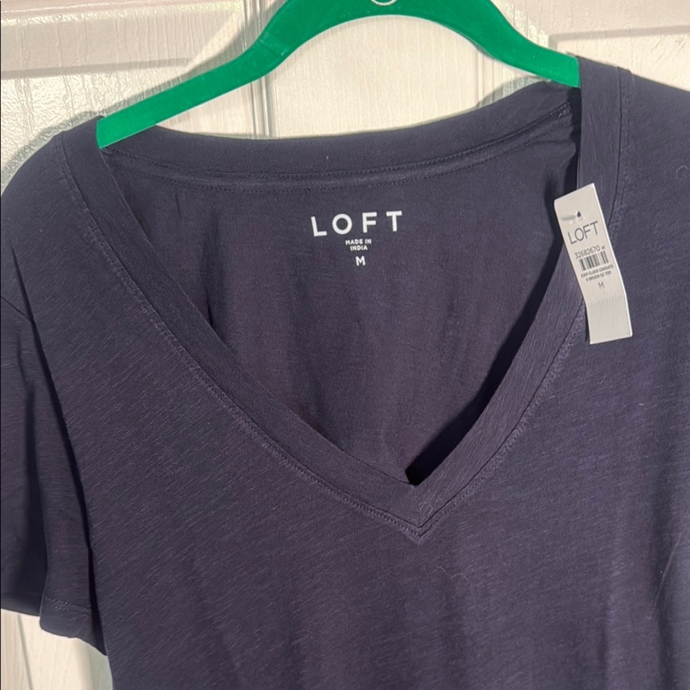 LOFT Blue Short Sleeve Tee Casual Style - Picture 2 of 3